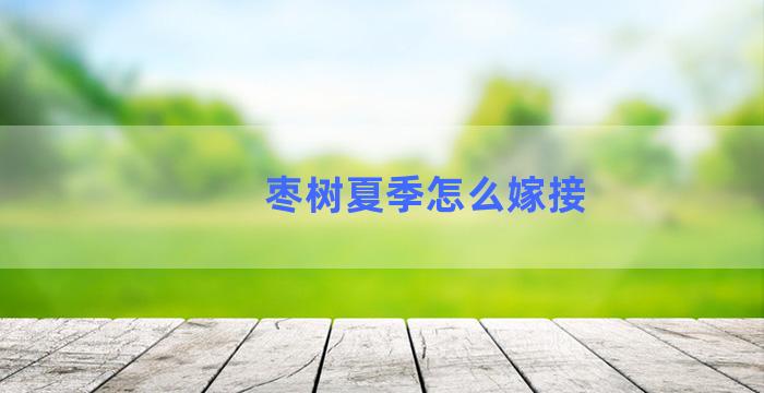 枣树夏季怎么嫁接