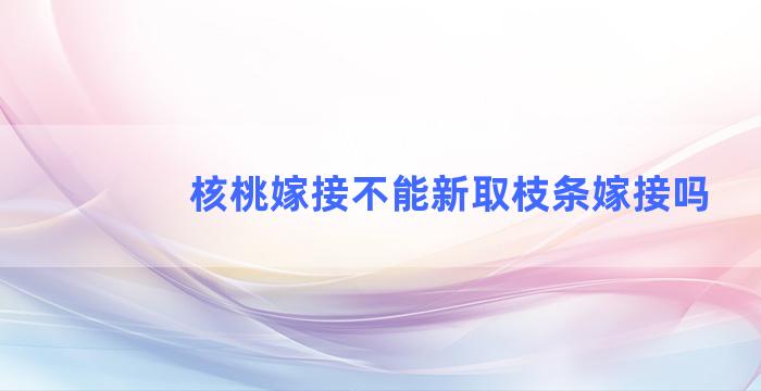 核桃嫁接不能新取枝条嫁接吗